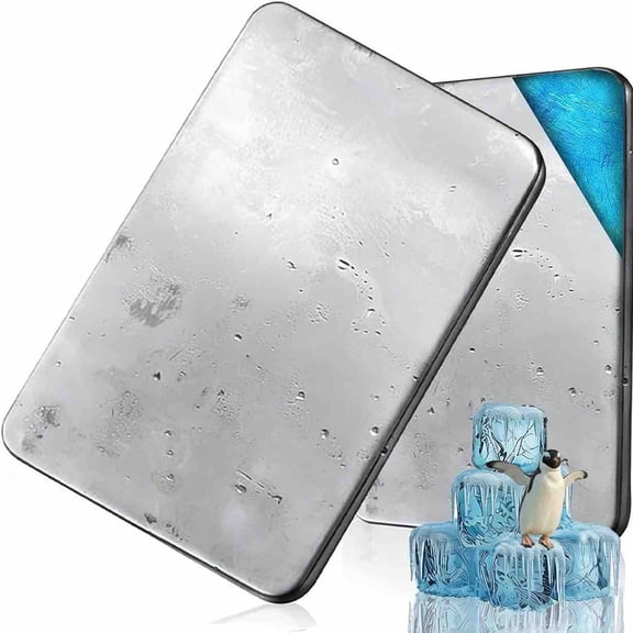 Reusable Stainless Steel Ice Pack For Lunch Cooler, 304 Grade Metal Ice Sheets For Freezer, Heavy Duty Cooler Accessory For Hiking Camping Fishing, Small