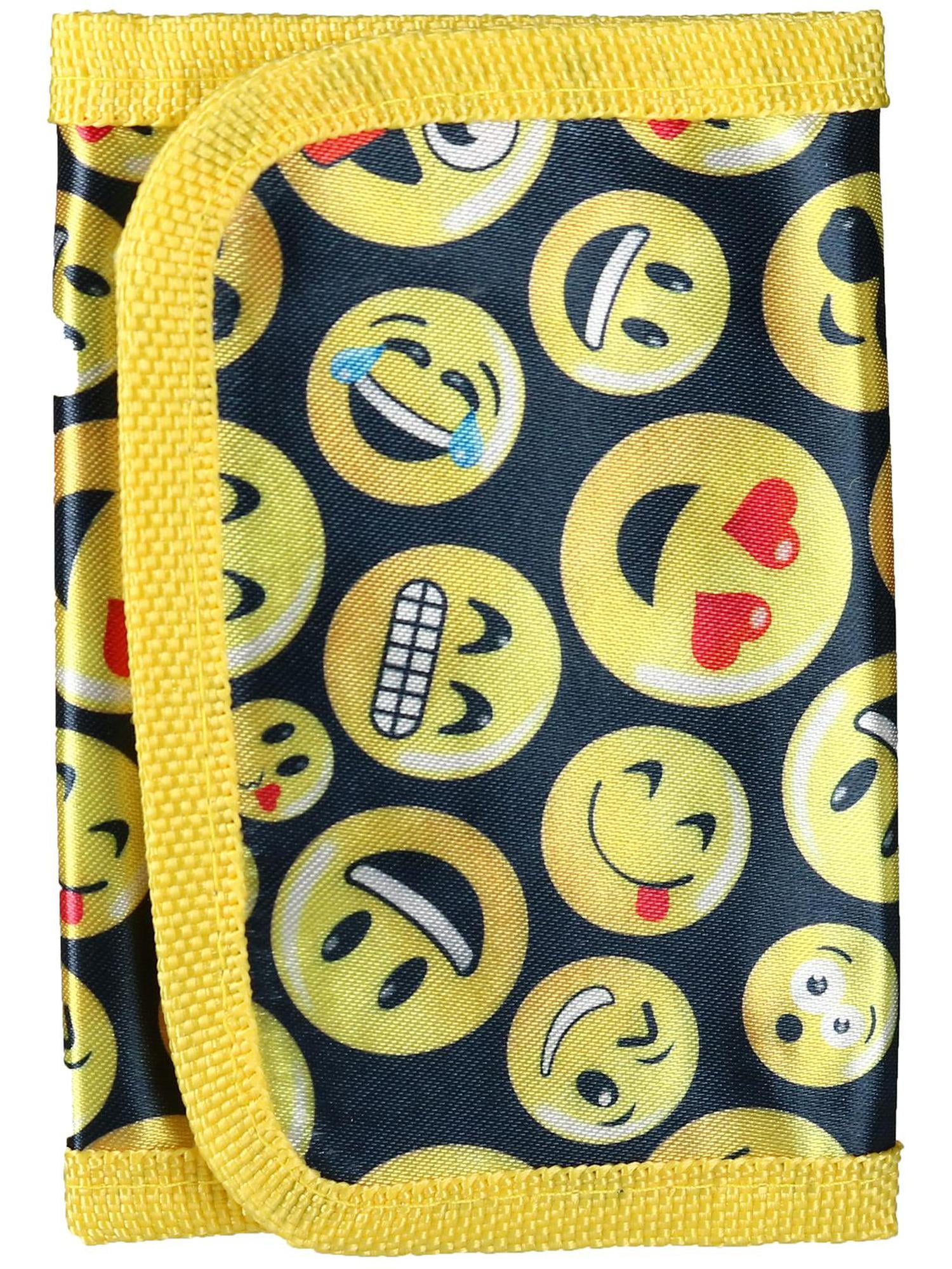 SMILEY FACE EMOJI WORLD LOVE BLACK ZIP WALLET NEW WITH TAGS 