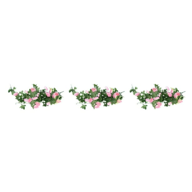 Toystoory Planta de flores artificiales, rosas de vid falsas, boda, hogar, rosa decorativa, fiesta, balcón, sala de estar, guirnalda, Type1 NO1