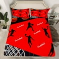 thumbnail image 2 of Manfei Basketball Queen 4-Piece Reversible Boys Sport Gamer Sheet Set, 2 of 7