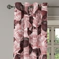 thumbnail image 3 of Ambesonne Floral Grommet Curtain, Romance Painting Roses Print, 50"x84", Dark Maroon Pale Pink, 3 of 5