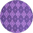 thumbnail image 1 of Ahgly Company Indoor Round Patterned Purple Amethyst Purple Area Rugs, 6' Round, 1 of 1