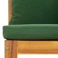 thumbnail image 7 of vidaXL Sectional Corner Sofa with Green Cushions Solid Wood Acacia, 7 of 7
