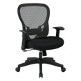 thumbnail image 1 of SpaceGrid Back Office Chair with Flip Arms in Black Fabric, 1 of 9