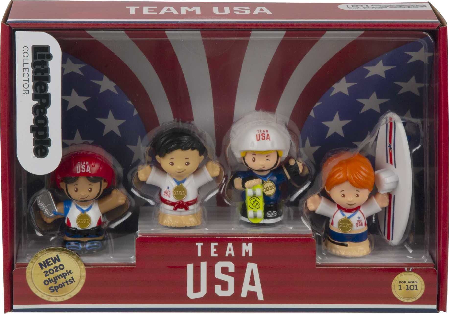 Details about   Fisher Price Little People Winter Olympic USA Team Skier Downhill ski snow girl 