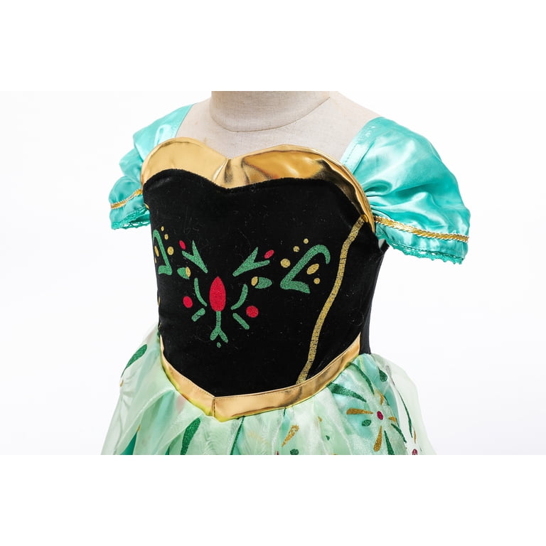 walmart princess anna dress Jurebecia Princess Dress Snow Queen Costume for Girls Birthday Party Halloween Christmas Cosplay Outfit Toddler Kids 150 cm 11-12 Years