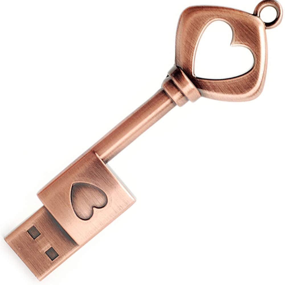 USB 2.0 Flash Drive, Retro Metal Heart BorlterClamp Flash Drive - Walmart.com
