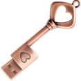 thumbnail image 1 of USB 2.0 Memory Stick Retro Metal Heart-Shaped Key Shaped Flash Drive, 1 of 1