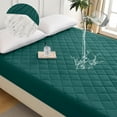 thumbnail image 3 of HGmart Green Polyester Protector Diamond Grid Ultrasonic Waterproof Quilted Fitted Sheet-Size T, 3 of 7