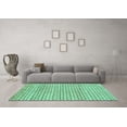 thumbnail image 3 of Ahgly Company Machine Washable Indoor Rectangle Solid Turquoise Blue Modern Area Rugs, 8' x 12', 3 of 4