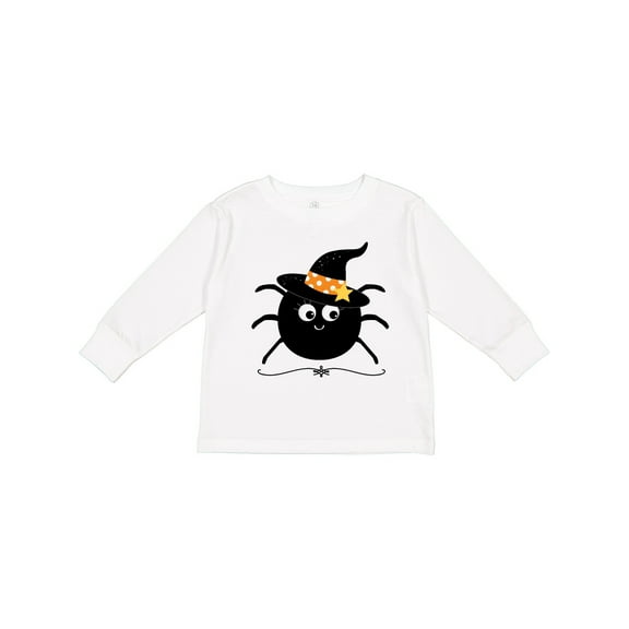 Inktastic Halloween Witch Spider Girls Long Sleeve Toddler T-Shirt
