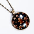 thumbnail image 2 of Christmas Gingerbread Man Necklace Personalized Custom Photo Round Pendant Adjustable Stainless Steel Necklaces with Gift Box for Men Women Mothers Valentine's Jewelry Gift, 2 of 6