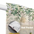 thumbnail image 4 of Sunflowers Swag Valances for Windows, Kitchen Curtains 36 Inch Length 2 Panels Set, Yellow Floral Bees Green Leaves Watercolor Short Curtains for Small Windows Rod Pocket Cafe Curtains Drapes 28"x36", 4 of 8