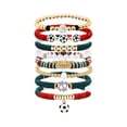 thumbnail image 2 of Soccer Fan Jewelry for USA Soccer Fans, Stackable Bracelets for Women and Men, Game Day Accessories and Gifts for Soccer Lovers, Team Spirit Wristband Set, Jewelry, 2 of 5