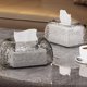 thumbnail image 2 of Elegante caja de pañuelos con patrón de glaciar: ¡espaciosa, a prueba de humedad y fácil de rellenar!, 2 of 11