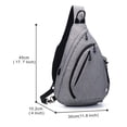 thumbnail image 2 of TurnWay - Bolso bandolera impermeable con puerto de carga USB para viajes, senderismo, ciclismo, camping (gris), 2 of 5