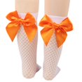 thumbnail image 1 of Chaussettes Résille pour Femmes Chaussettes Hautes en Maille Bas de Mode avec Noeud en Satin, 1 of 2