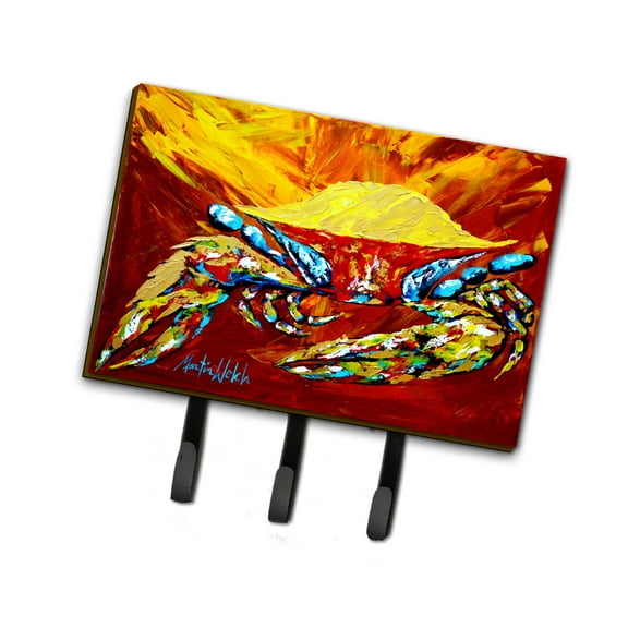 Carolines Treasures MW1113TH68 Crab Buster Brown Leash or Key Holder Triple multicolor