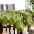thumbnail image 3 of Saint Patrick Clover Zigzag Tablecloth Rectangle Colorful Table Cloth Large Square Table Cover for Dining Kitchen Party 60"x60" Decor Gift, 3 of 7