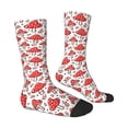 thumbnail image 2 of Goofa Amanita Red Mushroom Printed Men's Crew Socks, Soft Durable Breathable Moisture-Wicking with Odor Control Cotton socks, 2 of 9