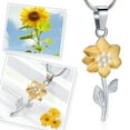 thumbnail image 3 of Sunflower Cremation Jewelry for Ashes Holder Urn Necklace for Ashes of Loved One Memorial Jewelry, 3 of 5