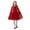 C-Red571, variant on DHFJKG Girls Velvet Long Sleeve Dress Ruffle Sparkly Sequins Tutu Mesh Party Performance Dress Soft Dresses