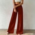 thumbnail image 4 of YueHuiYing Women's Solid-Color Casual Stretch Elastic Waist Loose-Fit Pants with Pockets and Wide Legs, 4 of 8