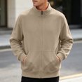 thumbnail image 2 of StSilkitty Zip up Jacket for Men Long Sleeve Stand Collar Jacket Coat Fall Lightweight Fashion Clothing with Pockets, 2 of 6