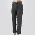 thumbnail image 3 of Vedolay Womens Jeans High Waisted Womens Flare Bell Bottom Jeans High Waisted Wide Leg Denim Pants,Gray L, 3 of 5