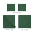 thumbnail image 5 of Modern 400-Thread Count Egyptian Cotton Stripe Casual Deep Pocket Sheet Set, King, Hunter Green by Blue Nile Mills, 5 of 8