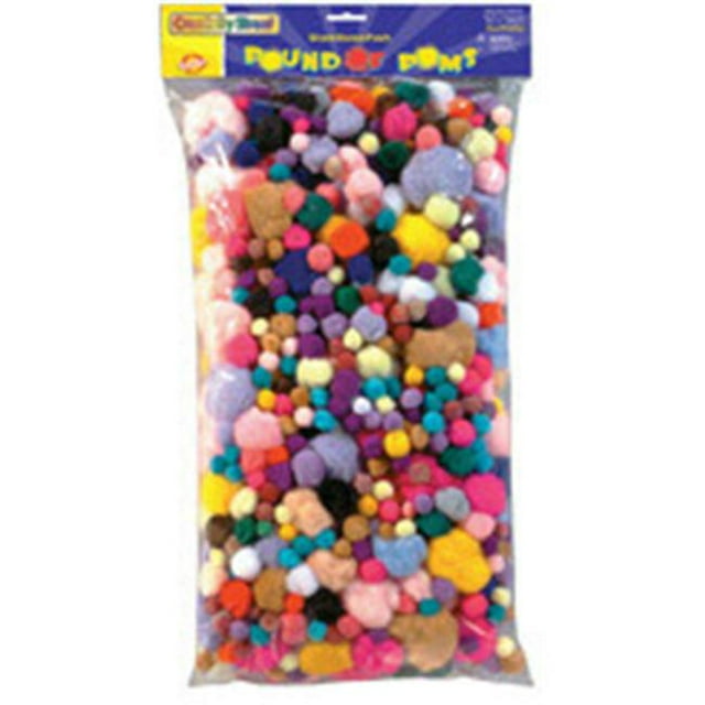 Chenille Kraft Company Pom Pons Assorted 1 Lb. Bag