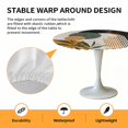 thumbnail image 6 of Boho Modern Art Plant Elastic Fitted Round Table Cover Abstract Geometric Art Waterproof Outdoor Tablecloth for Holiday Party, Picnic, Patio & Dining Fits Tables Up to 36"-44", 6 of 8