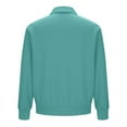 thumbnail image 4 of gbyLJF Mens Quarter Zip Sweatshirts Solid Color Long Sleeve Turndown Collar Sweaters Loose Fit Autumn Casual Pullover Tops, 4 of 6