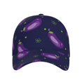 thumbnail image 2 of Balery Eggplant Baseball Cap For Women Men,Adjustable Size For Running Workouts And Outdoor Activities All Seasons, 2 of 9