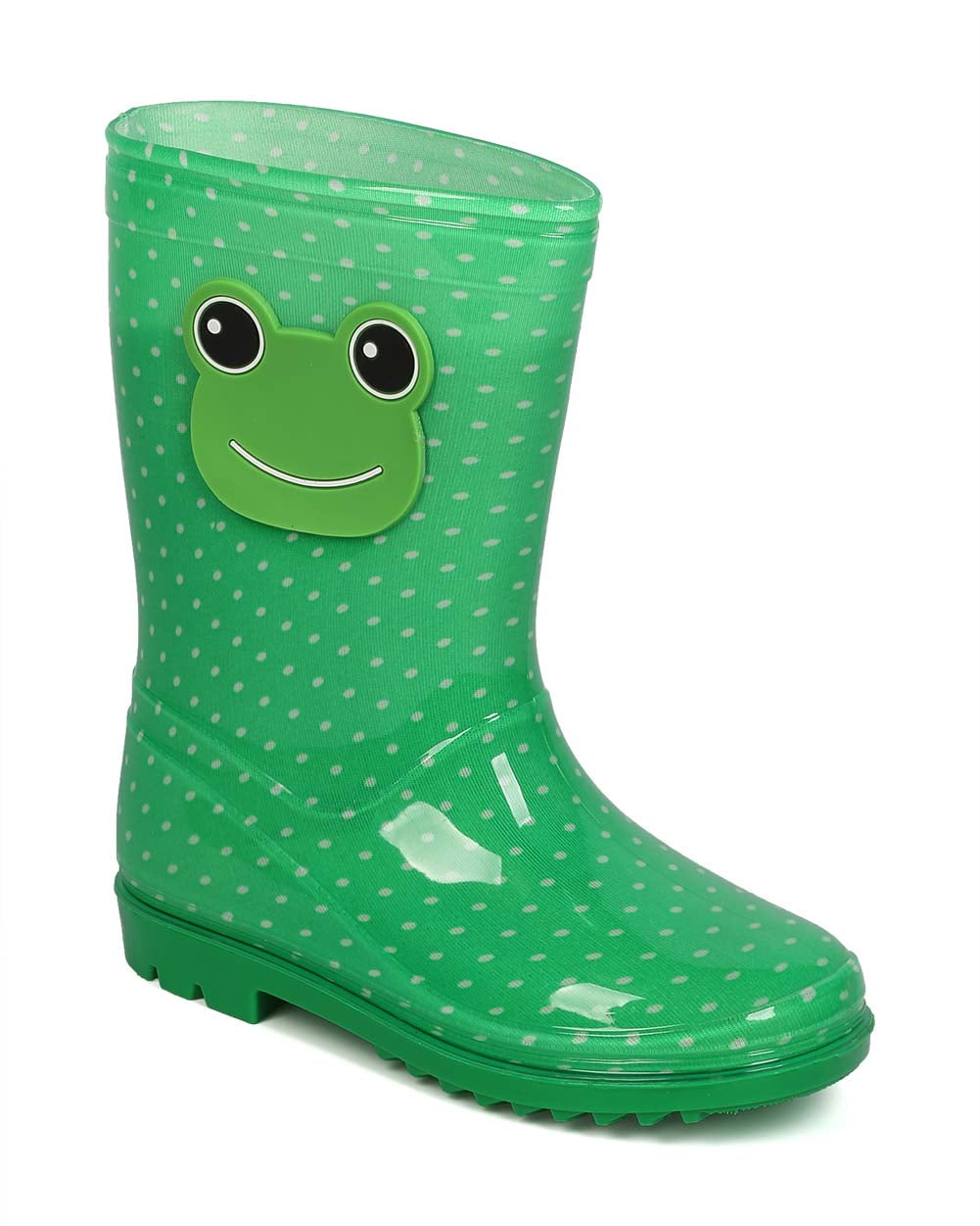Jelly Beans New Kids EF70 Polka Dot Jelly Round Toe Pull On Rain Boot