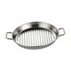 thumbnail image 3 of Bandeja de acero inoxidable para servir redonda decorativa y versátil con doble Plata S, 3 of 9