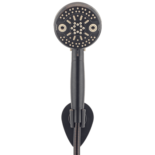 Oxygenics ETL Shower Head 87964 PowerFlow; Hand Held With 72 Inch Hose; With 5 Function Spray Settings; 3-3/4 Inch Outer Diameter; 9.33 Inch Length; Oil Rubbed Bronze