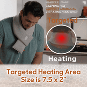 Sharper Image Calming Heat Massaging Neck Wrap, Relaxing Vibrations, Gray