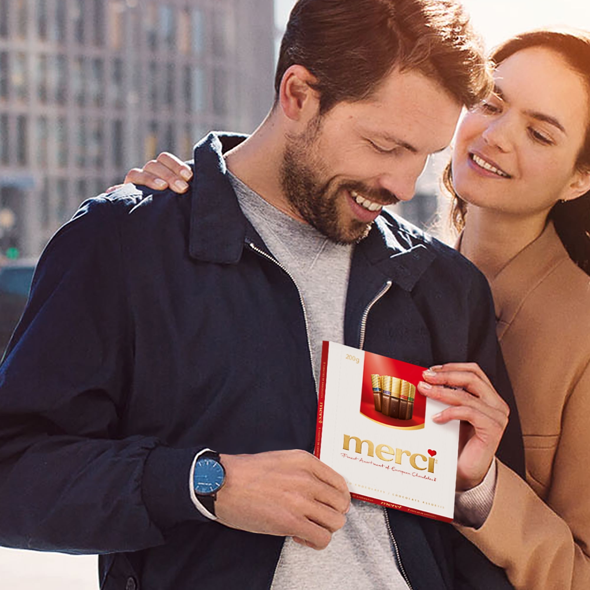 merci® Finest Selection : chocolats européens de premier choix Noir 250g - Fêtes