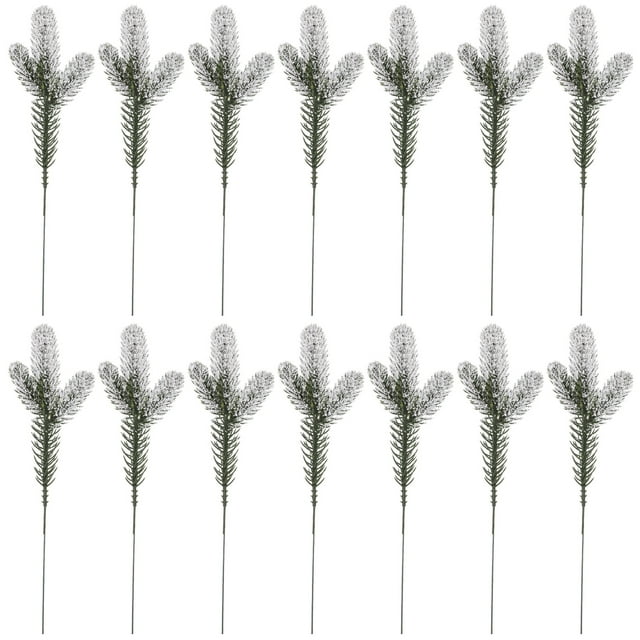 24 Uds agujas de pino artificiales ramas agujas de pino artificiales púas de pino sintético decoración navideña