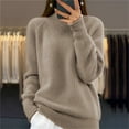 thumbnail image 2 of FAIWAD Ribbed Knit Sweaters Long Sleeve Loose Casual Pullover Sweater Solid Color Round Neck Knitted Tops, 2 of 6