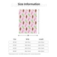 thumbnail image 4 of Throw Blanket for Couch Sofa and Bed, Popsicle printB Super Soft Plush Throw Blanket, Fuzzy Cuteness Comfy Warm Washable Flannel Blanket & Throws for All Season 60"x50", 4 of 5