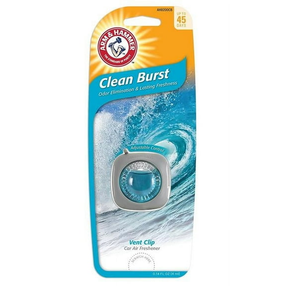 Arm & Hammer AH8200CB Clean Burst Vent Clip Vehicle Air Freshener