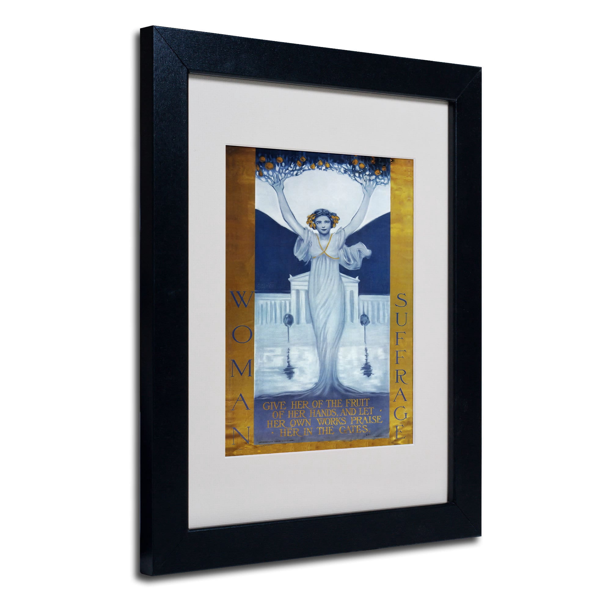 Trademark Fine Art "Woman Suffrage" Matted Framed Art by Vintage Apple Collection, Wood Frame