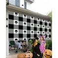 thumbnail image 4 of Halloween Garage Door Banner Cover 6 x 13 ft, Halloween Skull in Black White Plaid Halloween Garage Door Decorations Holiday Halloween Backdrop Decor for Winter New Year Halloween Party, 4 of 6