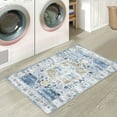 thumbnail image 5 of CAROMIO Area Rugs Vintage Light Blue Print Rug Indoor Floor Cover Distressed Carpet Thin Rug Foldable Chenille Rug, 2' x 3' Blue, 5 of 5