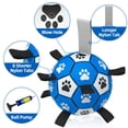 thumbnail image 2 of Balón de fútbol para perros QDAN duradero para perros pequeños y medianos de 15 cm, 2 of 8