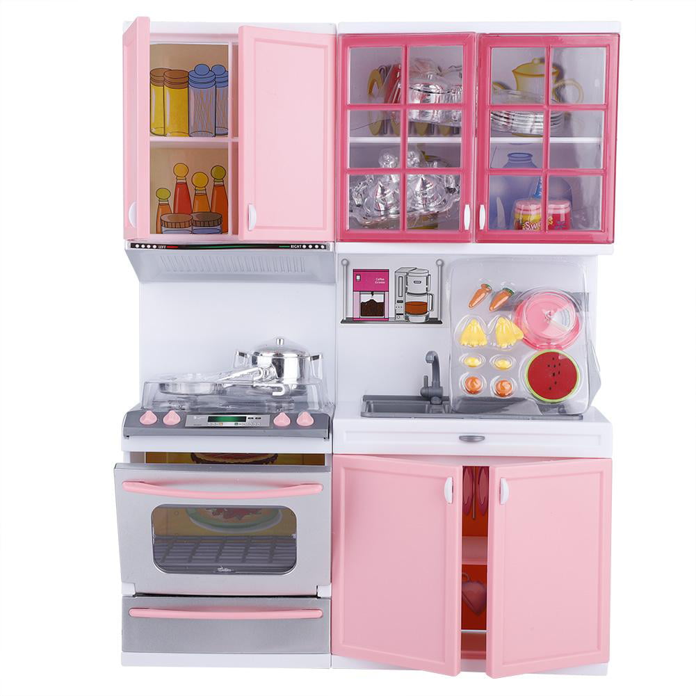 Wandisy Kitchen Pretend Role Play Toy Set Mini Funny Kitchenware Playing House Gifts for Kids Girls