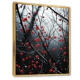 thumbnail image 2 of Designart "Monochrome Portrait of a Red Forest in Nature II" Floral Floater Framed Canvas Print, 2 of 7
