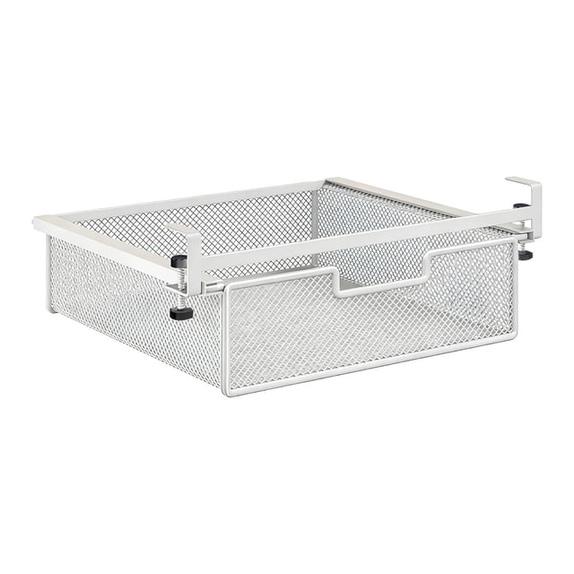 Elodie Under Desk Drawer Basket Container Large Capacity Desk Accessories Organizer White M